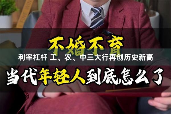 利率杠杆 工、农、中三大行再创历史新高
