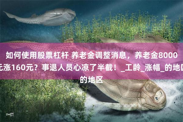 如何使用股票杠杆 养老金调整消息，养老金8000元涨160元？事退人员心凉了半截！_工龄_涨幅_的地区