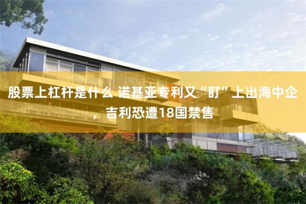 股票上杠杆是什么 诺基亚专利又“盯”上出海中企，吉利恐遭18国禁售
