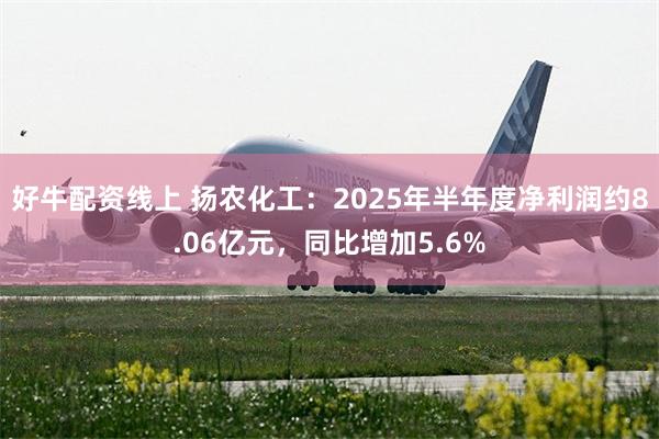 好牛配资线上 扬农化工：2025年半年度净利润约8.06亿元，同比增加5.6%